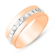 Фото Кольцо из красного и белого золота (арт. 1401018)