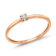 Фото Каблучка для заручин з золота з діамантом (арт. К011740)