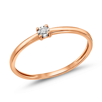 Помолвочное кольцо из золота с бриллиантом (арт. К011740)