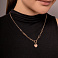 Широкое золотое колье Сердце с одним фианитом (арт. 353023) – изображение 3