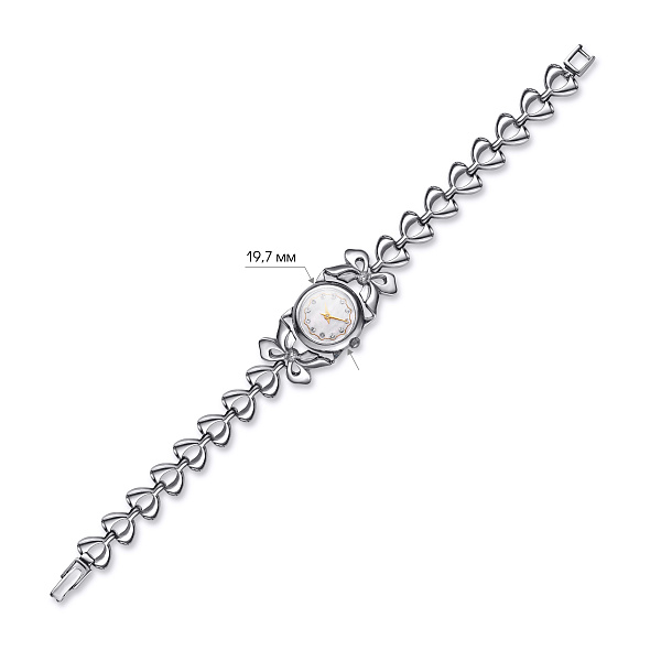 Серебряные часы с фианитами (арт. 7926/7110032) – изображение 3