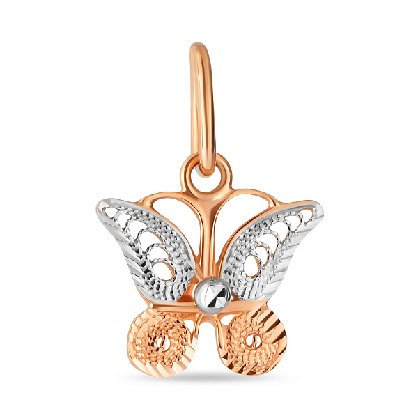 Подвес из красного золота с родированием (арт. 422820р) – изображение 1