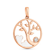 Фото Подвеска из красного золота с фианитом (арт. 440584)