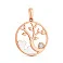 Подвеска из красного золота с фианитом (арт. 440584) – изображение 1