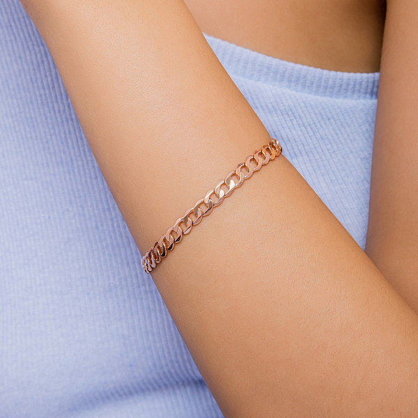 Золотой браслет плетения Панцирное (арт. ц311004) – изображение 3