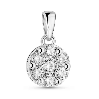Кулон из белого золота с бриллиантами (арт. П341468040б)