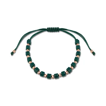 Браслет на нитці з оніксом і золотими вставками (арт. 340078зоз)