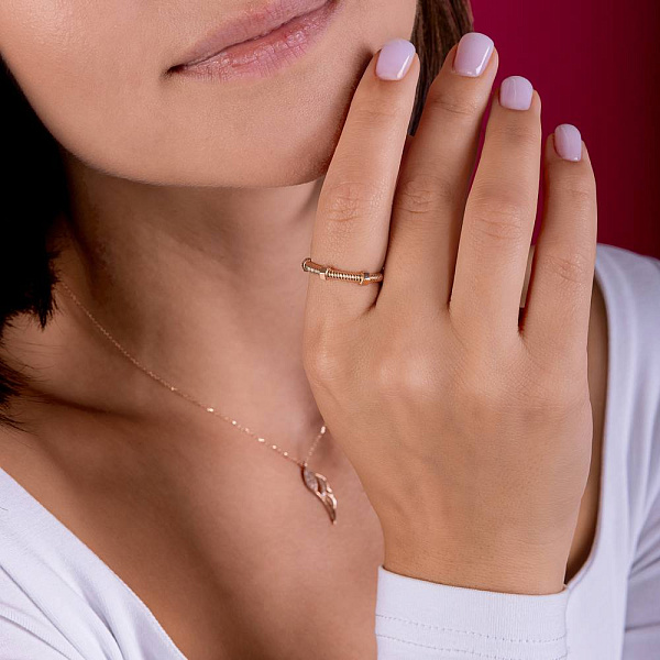 Кольцо из красного золота (арт. 155998) – изображение 2