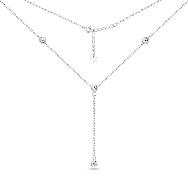 Серебряное колье-галстук без камней (арт. 7507/2594) – изображение 2