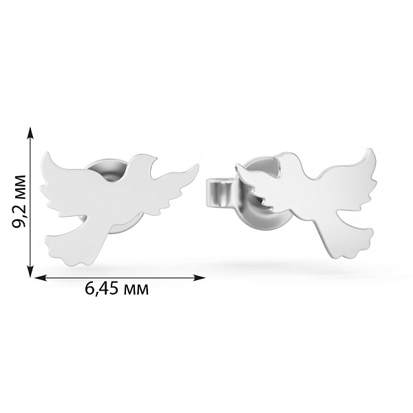 Золотые пусеты "Вільна" (арт. 110030б) – изображение 2