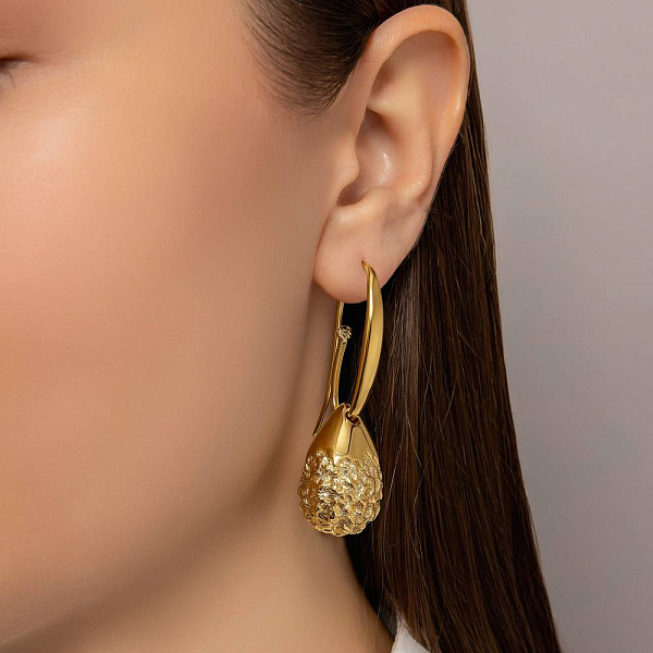 Сережки з жовтого золота Francelli (арт. е1091749ж) – зображення 3