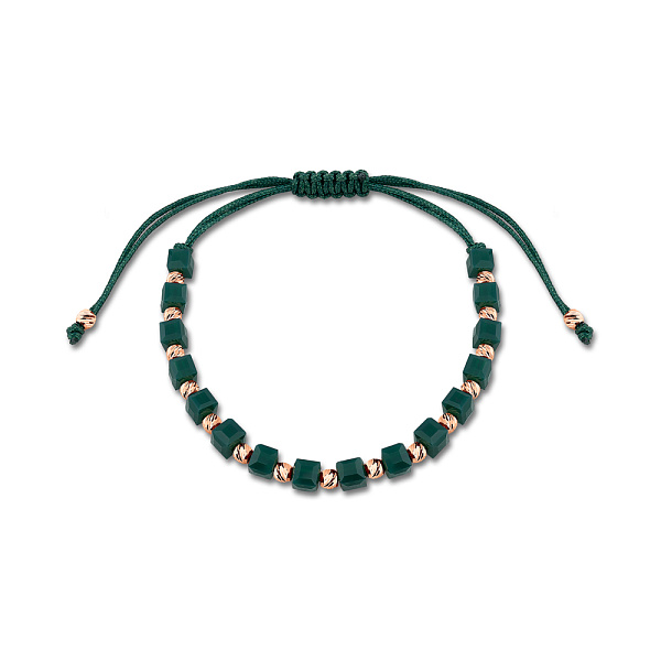 Браслет на нитці з оніксом і золотими вставками (арт. 340078зоз) – зображення 1