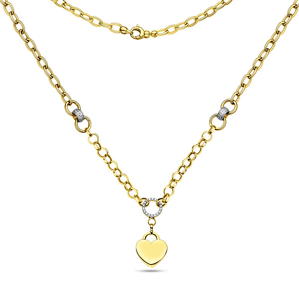 Колье из желтого золота с фианитами (арт. 352272ж) – изображение 2