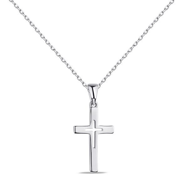 Колье из серебра с крестиком (арт. 7507/1962) – изображение 1