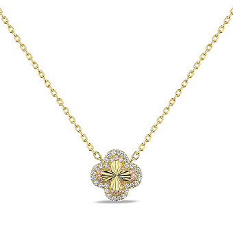 Серебряное колье с альпинитами и фианитами (арт. 7507/2196/15жар)