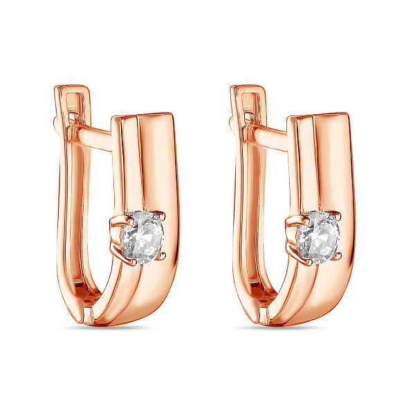 Золоті сережки з фіанітами (арт. 107505) – зображення 1