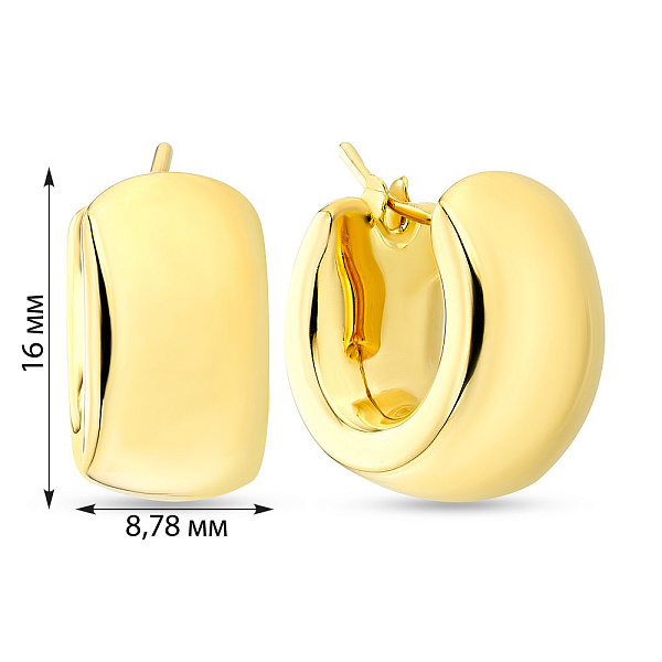 Сережки Francelli из желтого золота (арт. 108018/15ж) – изображение 4