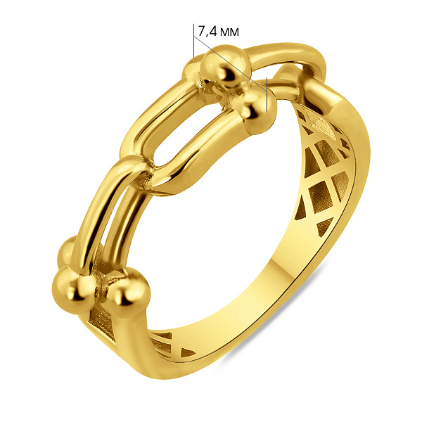 Кольцо из желтого золота без камней (арт. 156605ж) – изображение 2