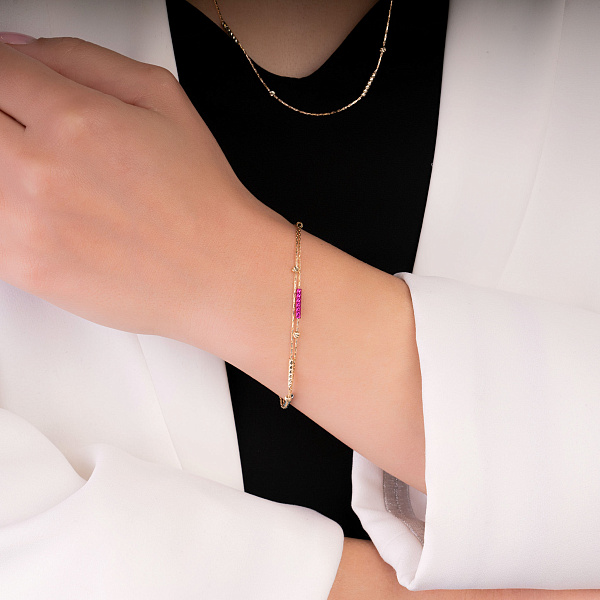 Браслет из желтого золота Francelli (арт. 326558жмлнг) – изображение 2