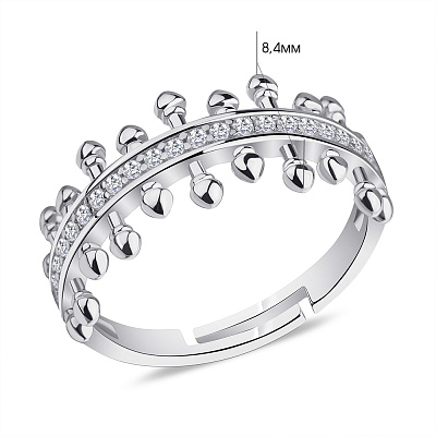 Серебряное кольцо Trendy Style с дорожкой из фианитов  (арт. 7501/5756)