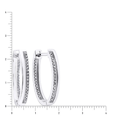 Срібні сережки з фіанітами (арт. 7502/3630)