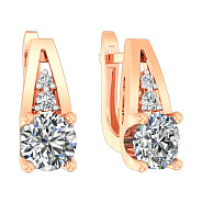 Серьги золотые с фианитами (арт. 111038)