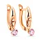 Детские золотые серьги с розовыми фианитами (арт. 107711р) – изображение 1