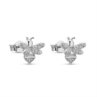 Пусеты из серебра с фианитами (арт. 7518/6995)