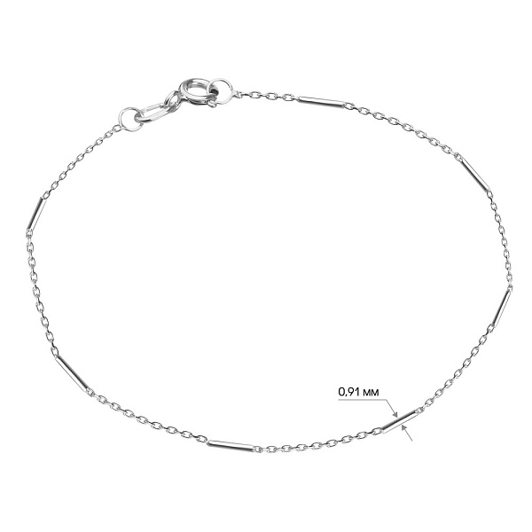 Браслет на ногу из белого золота (арт. ц3114601бн) – изображение 3