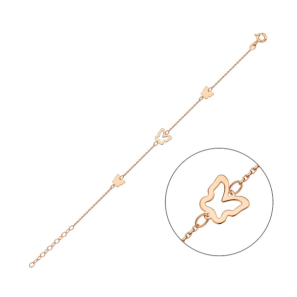 Золотой браслет Бабочки (арт. 326590) – изображение 1