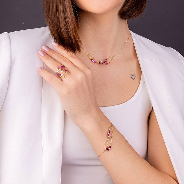 Золотое кольцо Francelli (арт. 156125жмлнр) – изображение 4