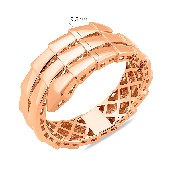 Золотое кольцо Змея (арт. 156632) – изображение 5