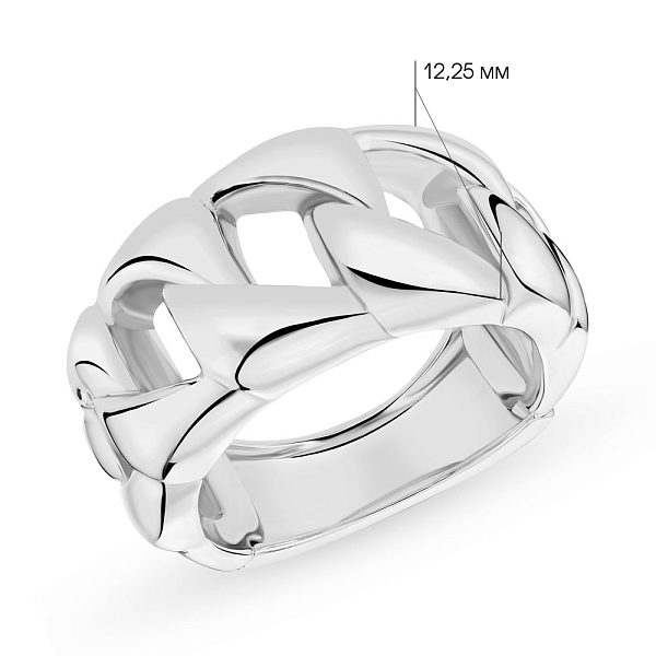 Широкое кольцо из белого золота (арт. е155383б) – изображение 4