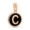 Золотой кулон Буква С с эмалью (арт. 440992еч)