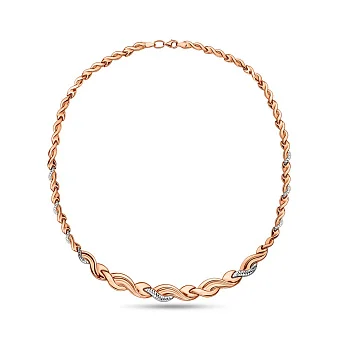 Кольє з золота з родіюванням (арт. 370060р)