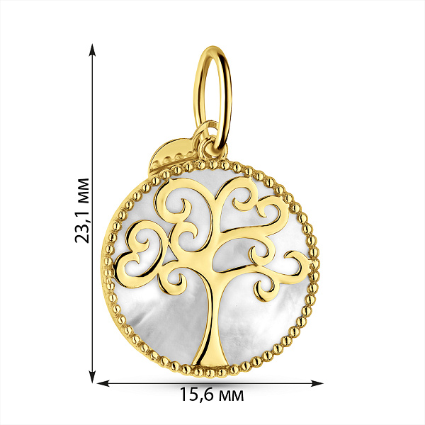 Золотой кулон Francelli (арт. 424941жп) – изображение 4