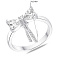 Серебряное кольцо бант с фианитами (арт. 7501/8852) – изображение 2