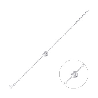 Серебряный браслет с жемчугом (арт. 7509/5165мжб)