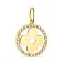 Подвеска из желтого золота с фианитами (арт. 424460ж) – изображение 1