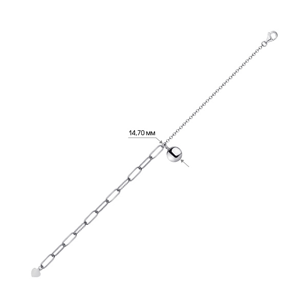 Браслет серебряный Trendy Style с шариком (арт. 7509/3111) – изображение 2