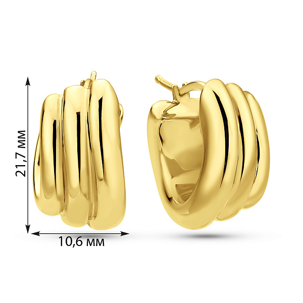 Серьги из желтого золота Francelli (арт. е1091805ж) – изображение 3