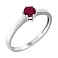 Каблучка з білого золота з рубіном (арт. 141093Пбр) – зображення 1