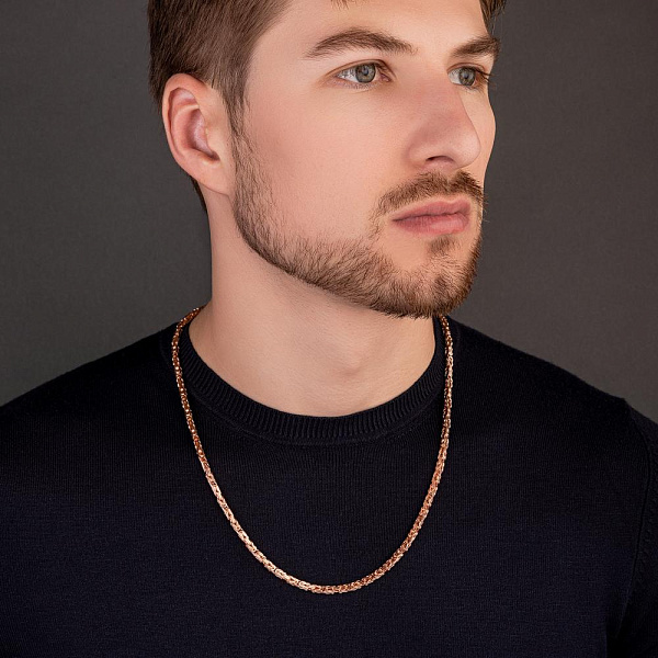 Цепочка из красного золота плетения Лисий хвост (арт. ц308256) – изображение 2