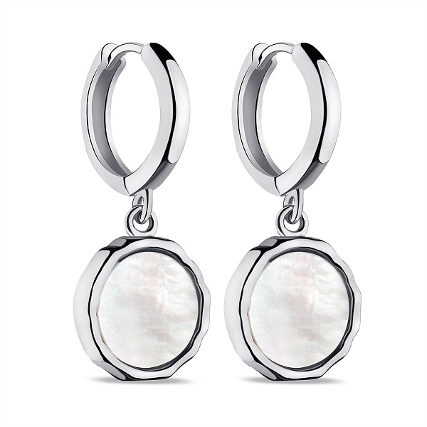 Серебряные серьги с перламутром (арт. 7502/9598/10п) – изображение 1