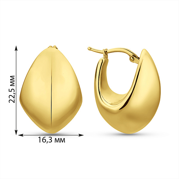 Серьги Francelli из желтого золота (арт. е1091840ж) – изображение 3