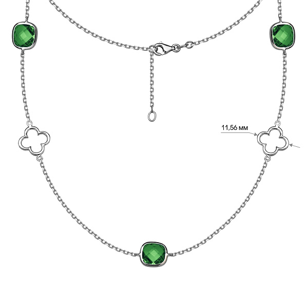 Кольє Imago з білого золота з кварцом (арт. 351221бПкз) – зображення 3