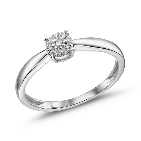 Каблучка з білого золота з діамантами (арт. К011121005б) – зображення 1