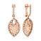 Серьги-подвески из красного золота с фианитами (арт. 102560) – изображение 1