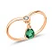 Золотое кольцо с зеленым кварцем (арт. 141273Пз) – изображение 1
