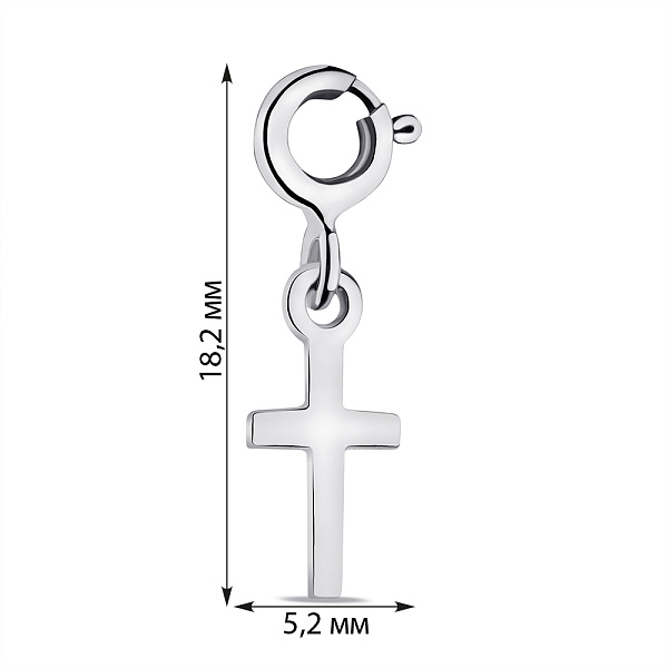 Срібний кулон Хрестик (арт. 7503/0469шпю) – зображення 2